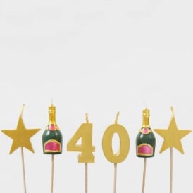 40th Birthday Candle Set