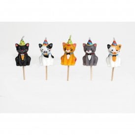Cats with Party Hats Candle Set