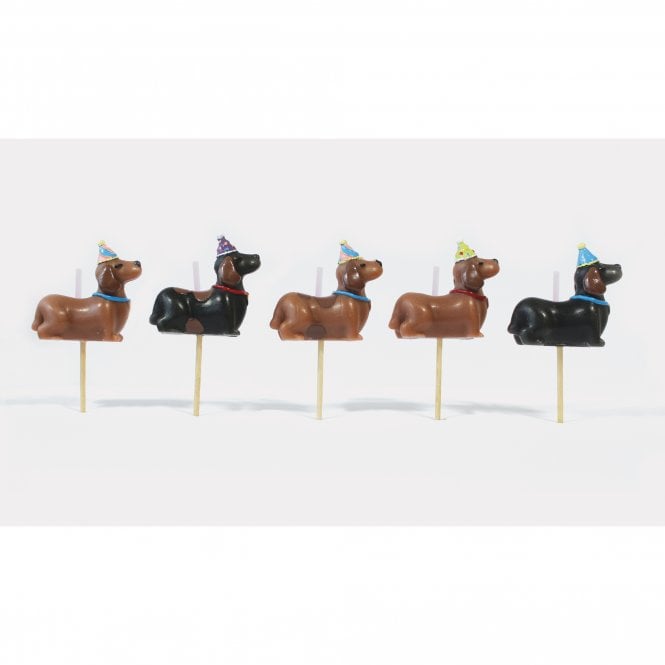 Smiling Faces Dachshund Candle Set