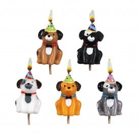 Dogs with Party Hats Candle Set