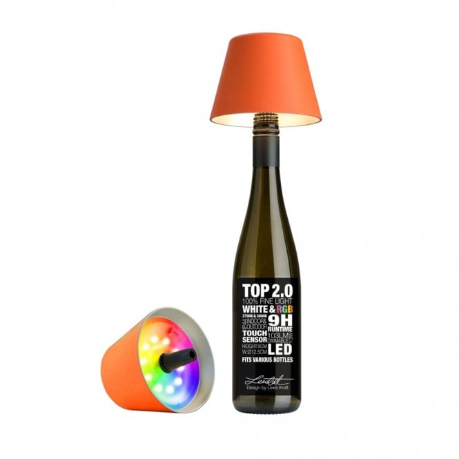 Sompex Orange Rechargeable Light Bottle Topper
