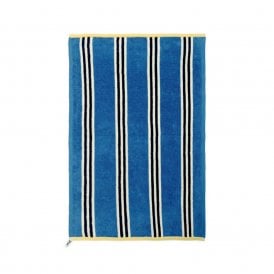 Cobalt Stripe Terry Toweling Hand Towel