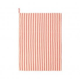 Red Striped Cotton Tea Towel