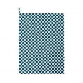 Teal Check Cotton Tea Towel