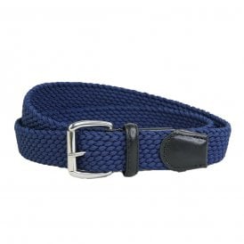 Aylsham Navy Cornrow Elastic Web Belt