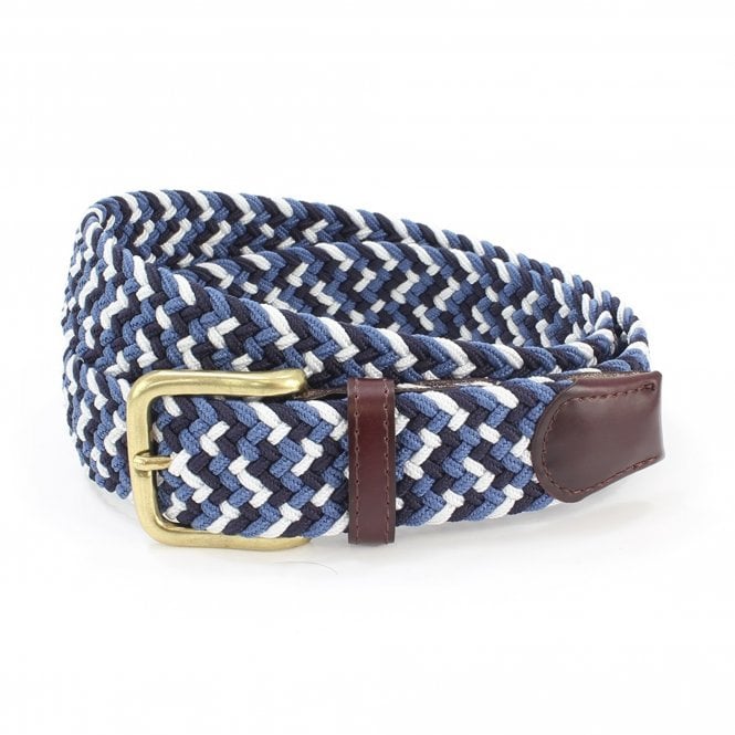 Sophos Lifestyle Wakerley Navy, Blue & White Elastic Webbed Belt