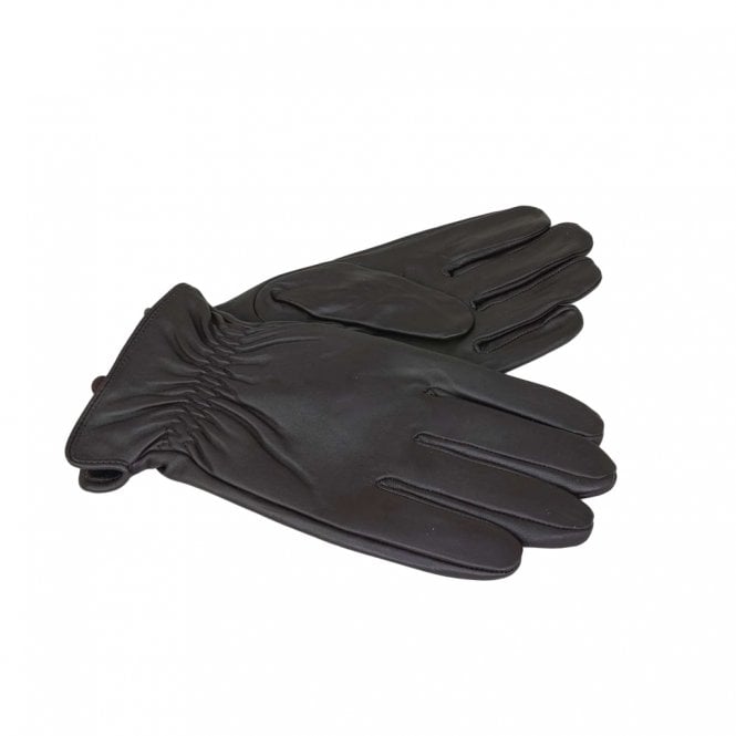 Sophos Lifestyle Waterloo Brown Plain Leather Gloves with Elasticated Wrist