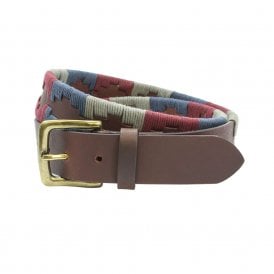 Wothorpe Navy, Grey & Burgundy Belt