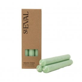 Atlantic Green Unscented Dinner Candle Pack