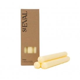 Ivory Unscented Dinner Candle Pack