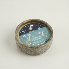 Orange & Cinnamon Scented Christmas Small Pot Candle