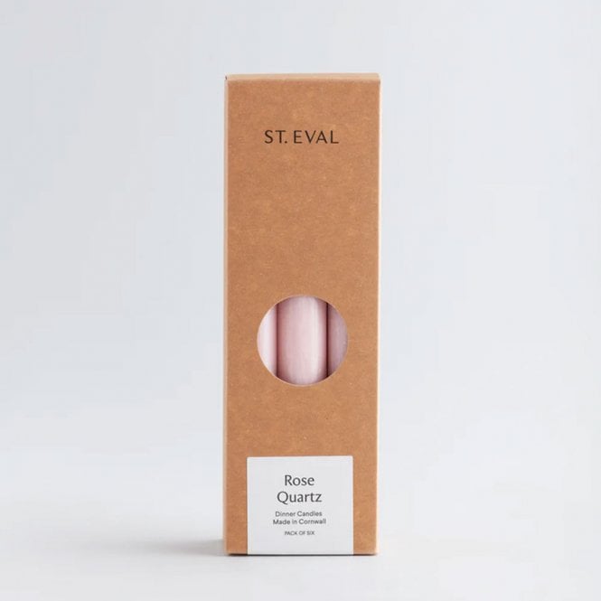St. Eval Rose Quartz Unscented Dinner Candle Pack