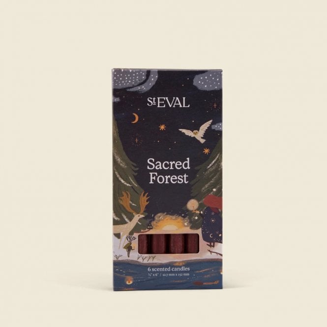 St. Eval Sacred Forest Christmas Candles Pack of 6