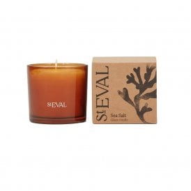 Sea Salt Scented Amber Glass Candle