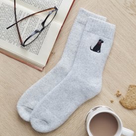 Black Labrador Dog Walking Socks