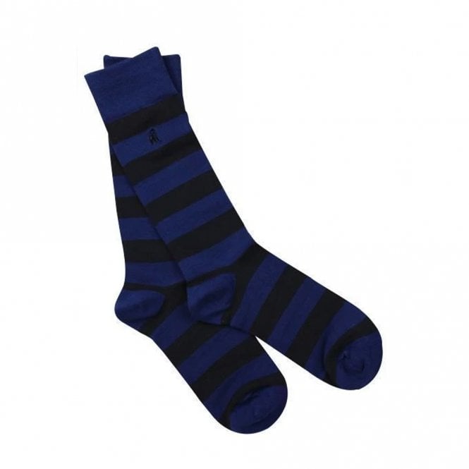Swole Panda Men's Charcoal Striped Bamboo Socks