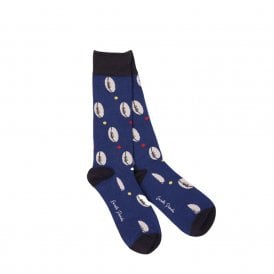 Men's Rugby Ball Bamboo Socks