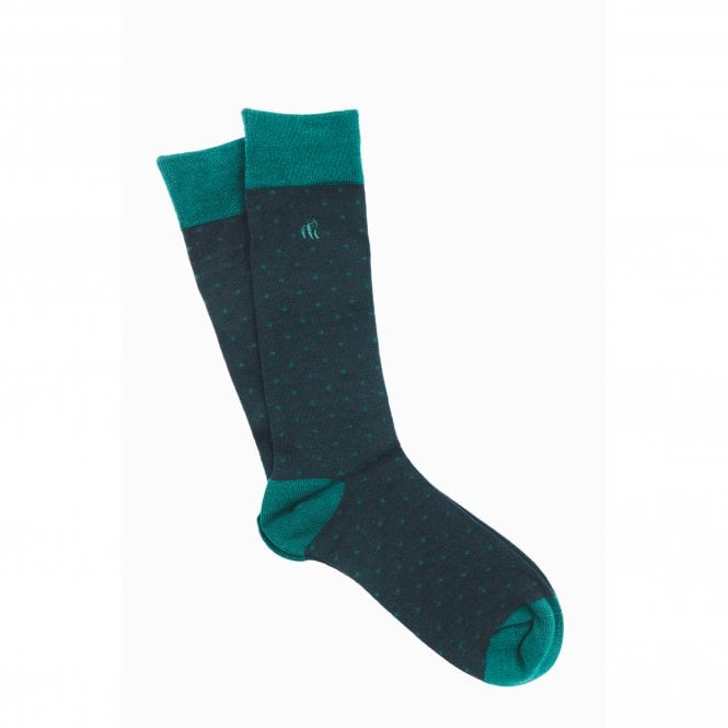 Swole Panda Men's Spotted Navy Bamboo Socks