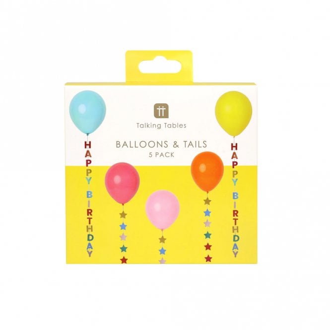 Talking Tables Balloons with Happy Birthday Tails