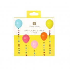 Balloons with Happy Birthday Tails