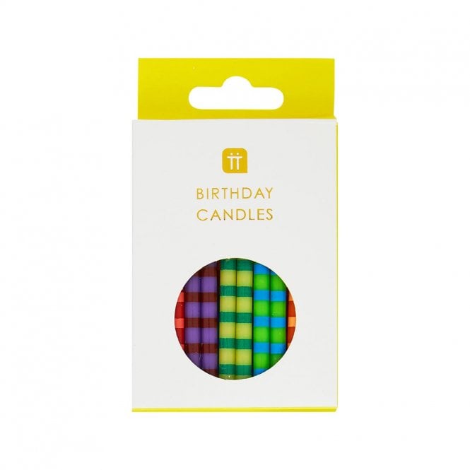 Talking Tables Birthday Bash Striped Candles