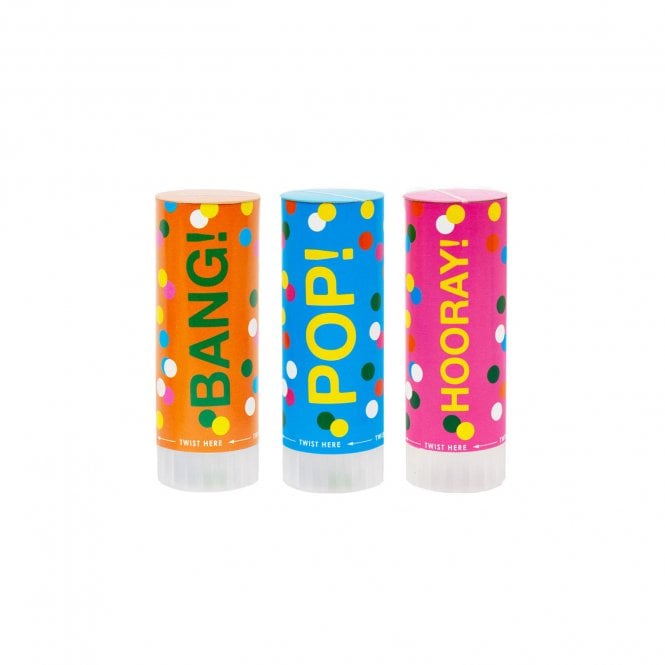 Talking Tables Birthday Brights Mini Confetti Cannons - 3 Pack