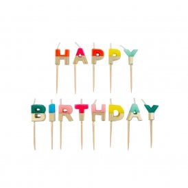 Birthday Brights Rainbow Happy Birthday Candles