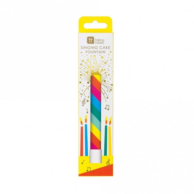 Talking Tables Birthday Brights Rainbow Singing Cake Fountain