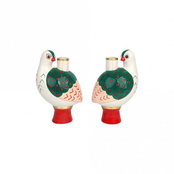 Talking Tables Hand-Painted Bird Ceramic Candle Holder