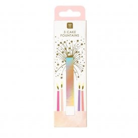 Iridescent Flaming Cake Fountains