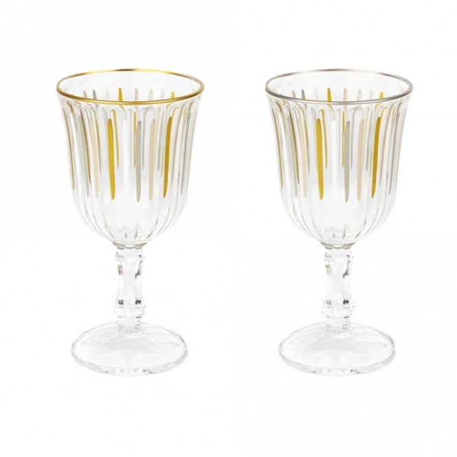 Talking Tables Metallic Striped Coloured Wine Glass