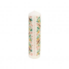 Partridge & Pear Advent Pillar Candle