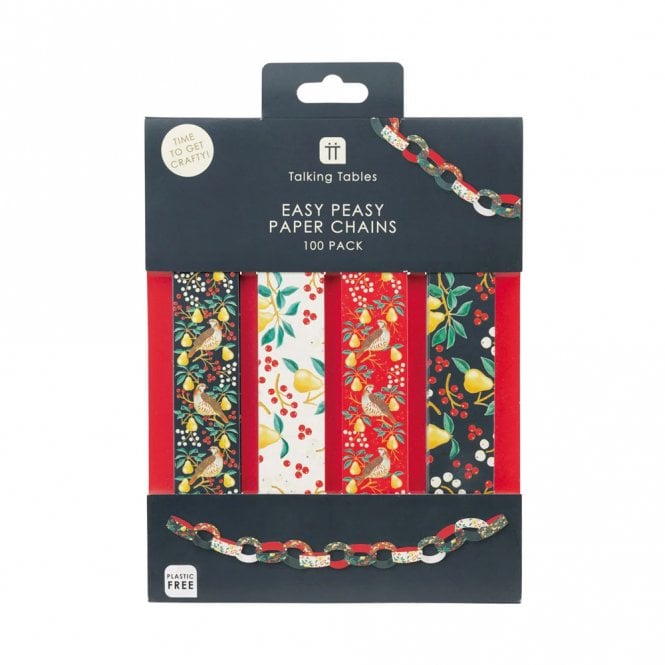 Talking Tables Partridge & Pear Paper Chains - 100 Pack