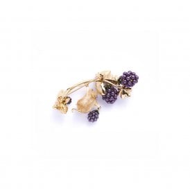 Blackberry & Mouse Brooch