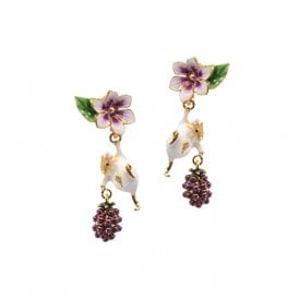 Blackberry & Mouse Drop Earrings