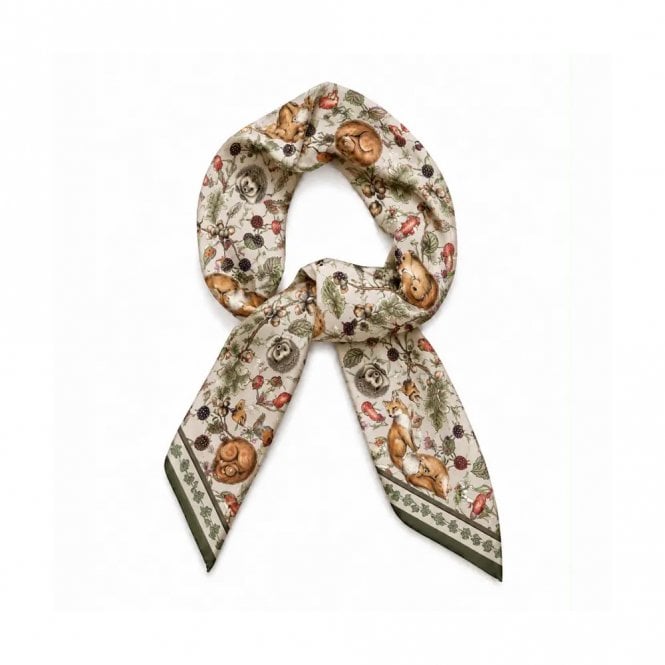The Bill Skinner Studio Forest Friends Twilly Scarf Ivory