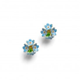 Forget Me Not 3 Cluster Stud Earrings
