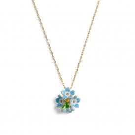 Forget Me Not Cluster Pendant Necklace