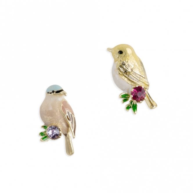The Bill Skinner Studio Goldcrest & Coal Tit Duet - Mismatched Earstuds