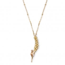 Harvest Mouse & Corn Pendant Necklace