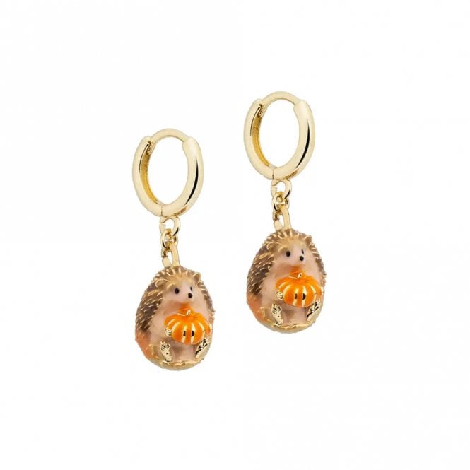 The Bill Skinner Studio Hedgehog & Pumpkin Huggie Earrings