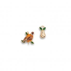 Partridge & Pear Mismatch Stud Earrings