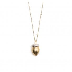Squirrel Acorn Locket Necklace