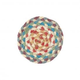 Carnival Round Jute Braided Coasters Set of 6