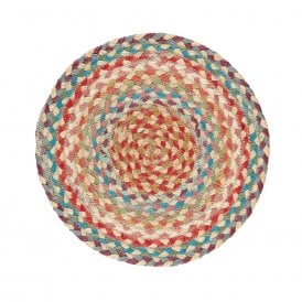 Carnival Round Jute Braided Medium Placemats Set of 6