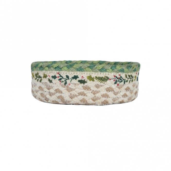 The Braided Rug Company Christmas Jute Braided Mini Basket