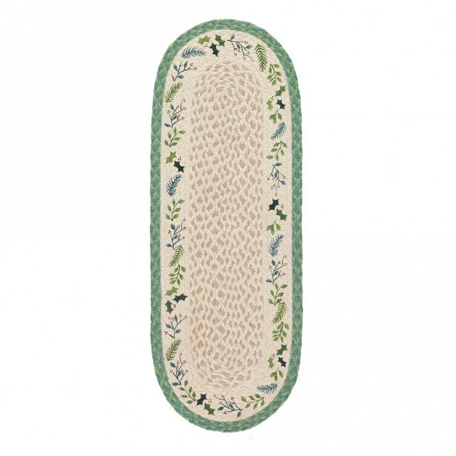 The Braided Rug Company Christmas Jute Braided Table Runner