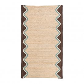 Cocoa Wave Rectangle Jute Rug