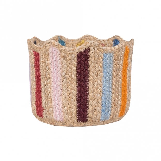 The Braided Rug Company Fairground Organic Jute Tulip Basket