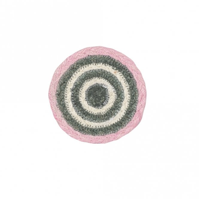 The Braided Rug Company Fig Tulip Jute Braided Coasters Set of 6